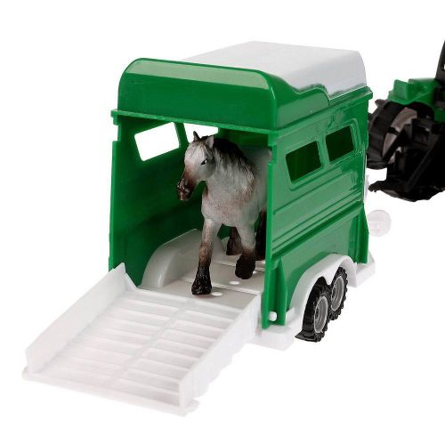 Машина Технопарк Трактор с прицепом и лошадью со светом и звуком фото 2