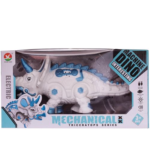 динозавр-робот junfa трицераптос электромеханический, свет, звук, белый фото 4 Динозавр-робот Junfa Трицераптос электромеханический, свет, звук, белый фото 4