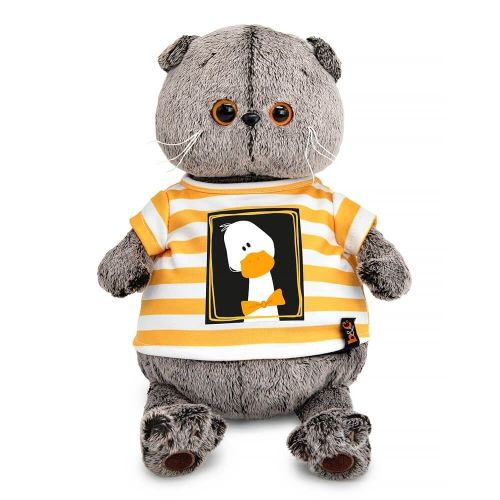 Кот Басик в футболке "Гусик" 22 см