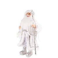 MAXITOYS Дед Мороз в Длинной Серебряной Шубке 30см