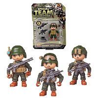 Солдатик Junfa (зеленая форма) в наборе с аксессуарами в ассортименте