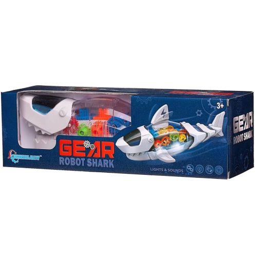 Интерактивная игрушка Junfa Робот-Акула электромеханическая белая фото 4