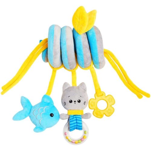 Подвесная игрушка Мякиши Котенок Кекс (663) голубой/серый