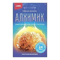 Набор для творчества LORI Алхимик Выращивание кристаллов. Кристаллический ёжик "Оранжевый кристалл"