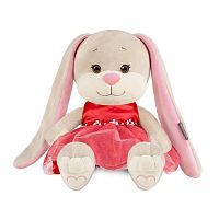 Мягкая Игрушка Зайка Лин в Летнем Платье с Цветочком На Голове 25 см