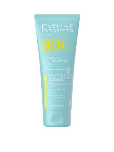 eveline perfect skin.acne микроотшелушивающая паста-пилинг 75мл EVELINE PERFECT SKIN.ACNE Микроотшелушивающая паста-пилинг 75мл