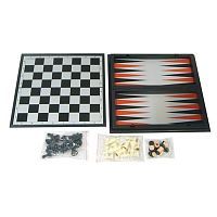 Игра настольная для взрослых: 3в1, в компл. игр. поле 39х39см., шахматы, шашки-нарды, кор.
