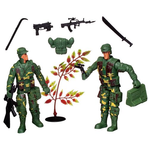 Игровой набор Abtoys Боевая сила Два солдата с игровыми предметами фото 3