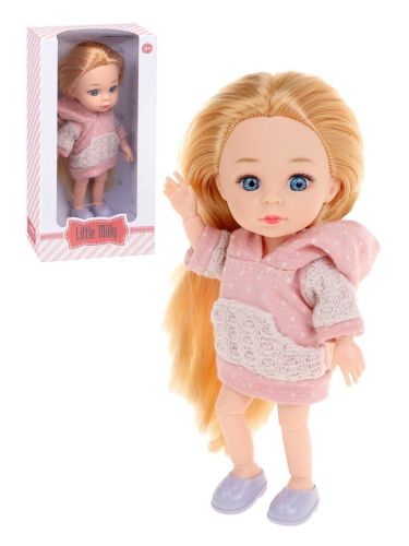Кукла 15 см с длинными волосами в вязанном худи 91033-4 фото 2