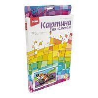 Набор для творчества LORI Картина по номерам для малышей "Спортивный мотоцикл"