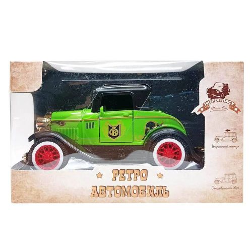 Машинка НОРДПЛАСТ Ретро-автомобиль кузов купе зеленый фото 2