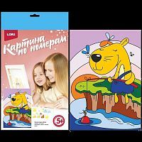 Набор для творчества LORI Картина по номерам для малышей Смелый рыбак