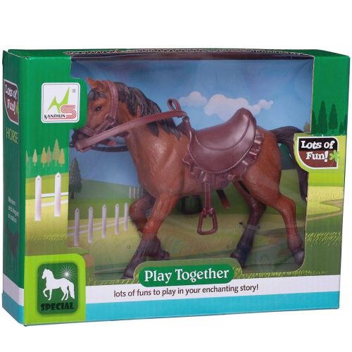 Фигурка Лошадка 20 см Junfa коричневая 302A фото 4