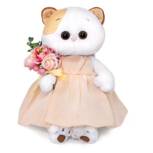 Кошечка Ли-Ли с летним букетом 24 см