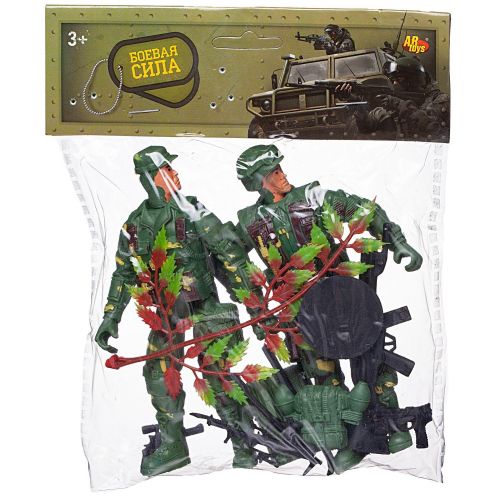 Игровой набор Abtoys Боевая сила Два солдата с игровыми предметами фото 4