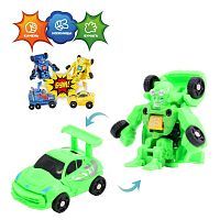 Трансформер Робот-машина Краш, металл.корпус, зел.