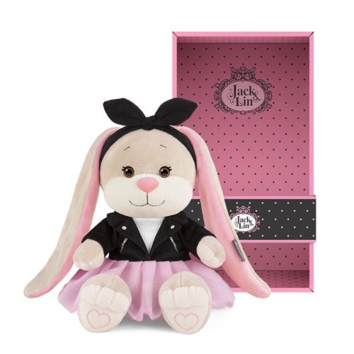 Мягкая игрушка Зайка в Кожаной Куртке 20 см