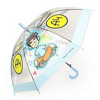 Зонт детский Влад А4, полуавтомат, прозрачный