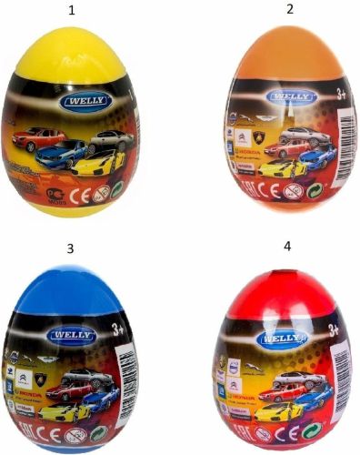 Машинка-сюрприз в яйце Welly масштаб 1:60 металлическая 22A1 в ассортименте фото 10