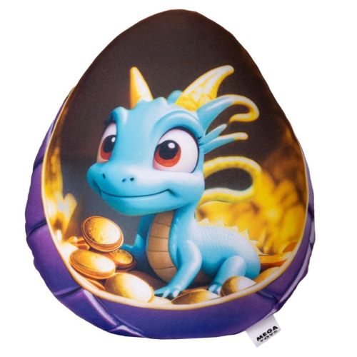 Игрушка-антистресс Яйцо дракона 25 см, голубой
