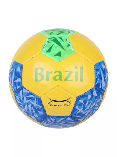 Мяч футбольный X-Match Бразилия размер 5 покрышка 1 слой PVC 1.8 мм 57059 фото 2