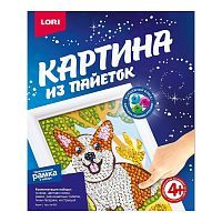 Картина из пайеток Корги