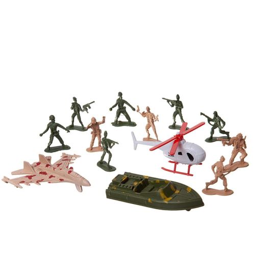 Солдатики Junfa пластмассовые, в пакете,13 предметов, 22x22x4см фото 2