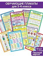 Обучающие плакаты Malamalama Для 3-4 класса Учусь на отлично