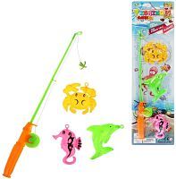 Набор Рыбалка, 3 фигурки + удочка, блистер