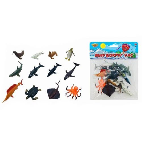 Игровой набор Морские обитатели, 12 предметов, пакет