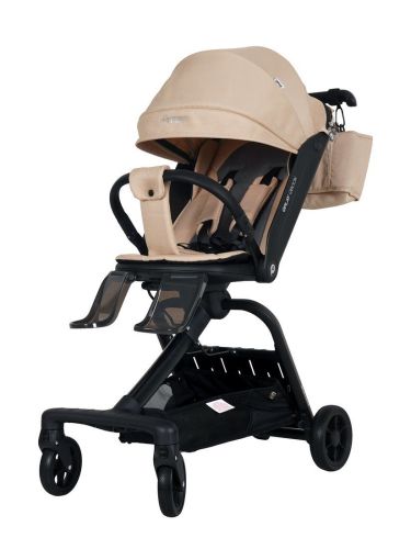 Прогулочная коляска QPLAY Qbook с поворотным сиденьем 360° миндаль 655171