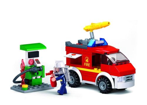 Конструктор Sluban Полиция Пожар на автозаправке, 136 деталей фото 3
