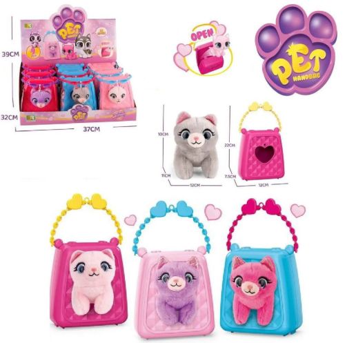 игрушка мягкая junfa в сумочке кошечка, дисплей 9 шт фото 2 Игрушка мягкая Junfa в сумочке Кошечка, дисплей 9 шт фото 2