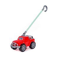 Автомобиль-каталка Дени с ручкой, красный