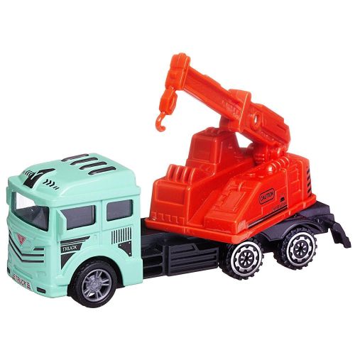 Машинка Junfa Спецтехника Подъемный кран инерционная металлическая фото 2