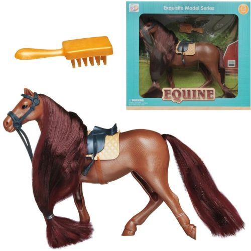 лошадка junfa в упряжи коричневая 22,7 см Лошадка Junfa в упряжи коричневая 22,7 см