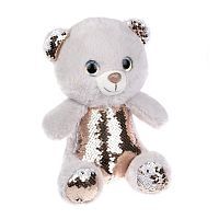 Мягкая игрушка Fluffy Family Мишка с пайетками, 27 см