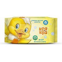 Салфетки влажные Кря-Кря детские ромашка 20 шт