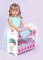 Деревянная кроватка для кукол двухэтажная Mary Poppins Единорог 67409