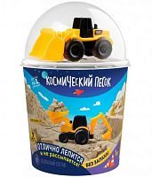 Кинетический Космический песок 1 кг в наборе с машинкой-трактор, песочный