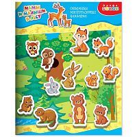 Объемные многоразовые наклейки Мамы и малыши В лесу