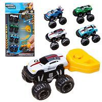 Набор игровой "Машинки с пусковым устройством", дальность до 2м, пластмассовые, с аксессуарами, размер машинки 4,5х3,5х3,5см