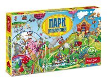 Настольня игра Hatber ходилка Парк развлечений с кубиком и фишками 62*40 см в подарочной коробке