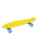 Скейтборд пласт. 55x15 см, PVC колеса без света с пластмассовым креплениям, жёлтый