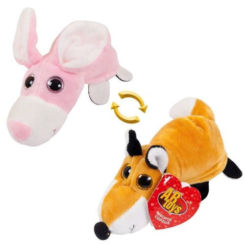 Перевертыши. Лиса/Заяц 16 см, игрушка мягкая