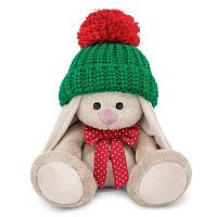 Зайка Ми в зеленой шапке 15 см