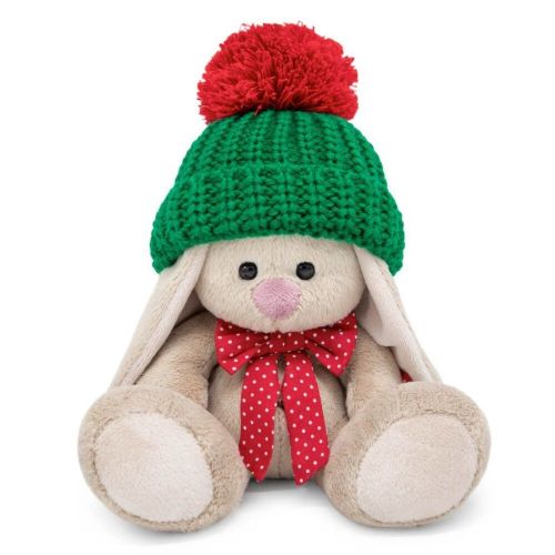 Зайка Ми в зеленой шапке 15 см