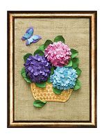 Набор для творчества 3 D картина из фоамирана Гортензии