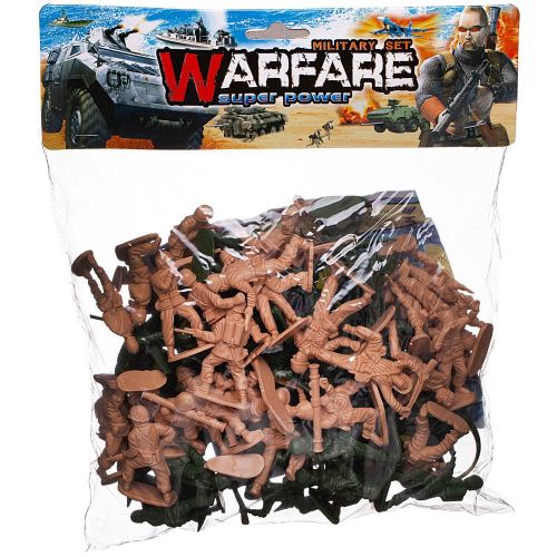 Солдатики Junfa пластмассовые, в пакете 62 шт фото 6