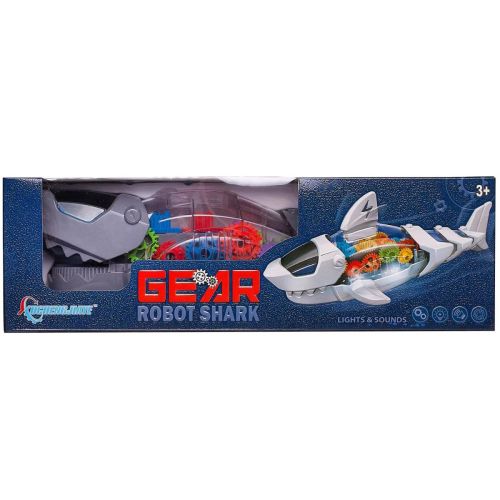 Интерактивная игрушка Junfa Робот-Акула электромеханическая серая фото 5